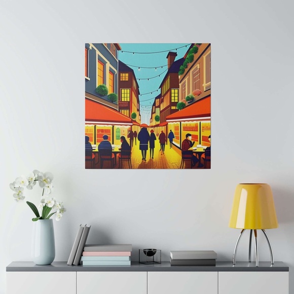 Bistro Print on Matte Canvas - Tasteful Art on Sustainable Wood Frames - Picture 3 of 3